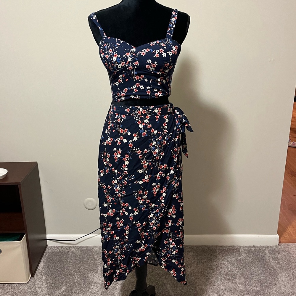 Target Xhiliration Small Two Piece Floral Set with Skirt